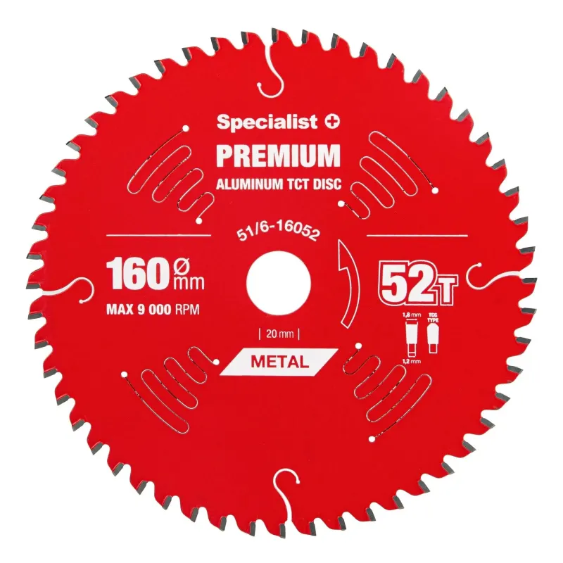 Saeketas 160x52Tx20mm, Aluminium PREMIUM, SPECIALIST+