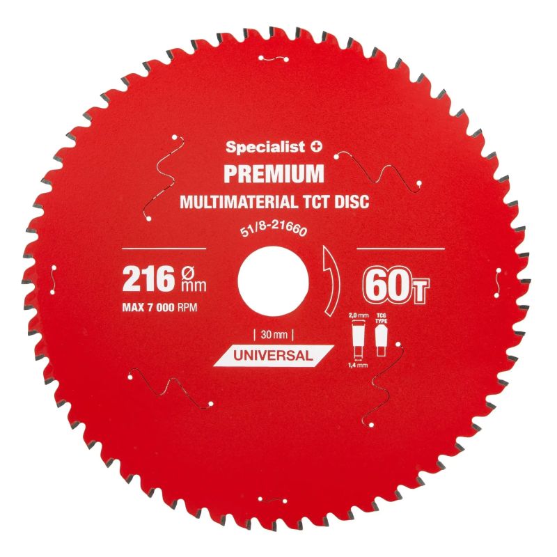 Griešanas disks 216x60Tx30mm, Multimaterial PREMIUM, SPECIALIST+