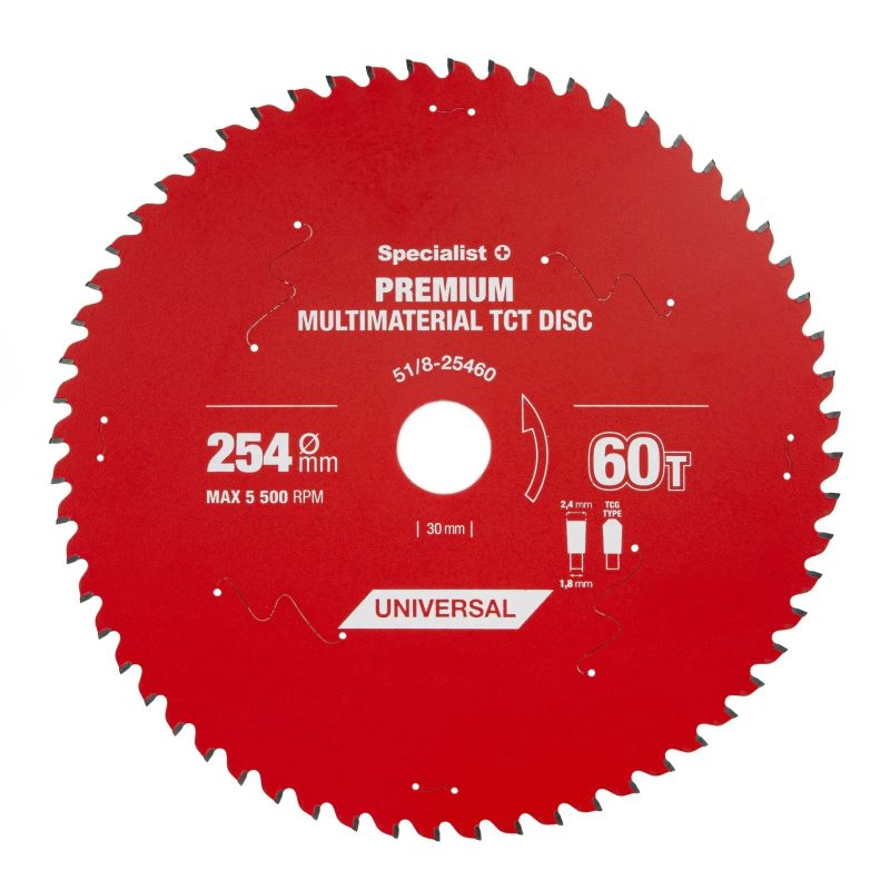 Griešanas disks 254x60Tx30mm, Multimaterial PREMIUM, SPECIALIST+