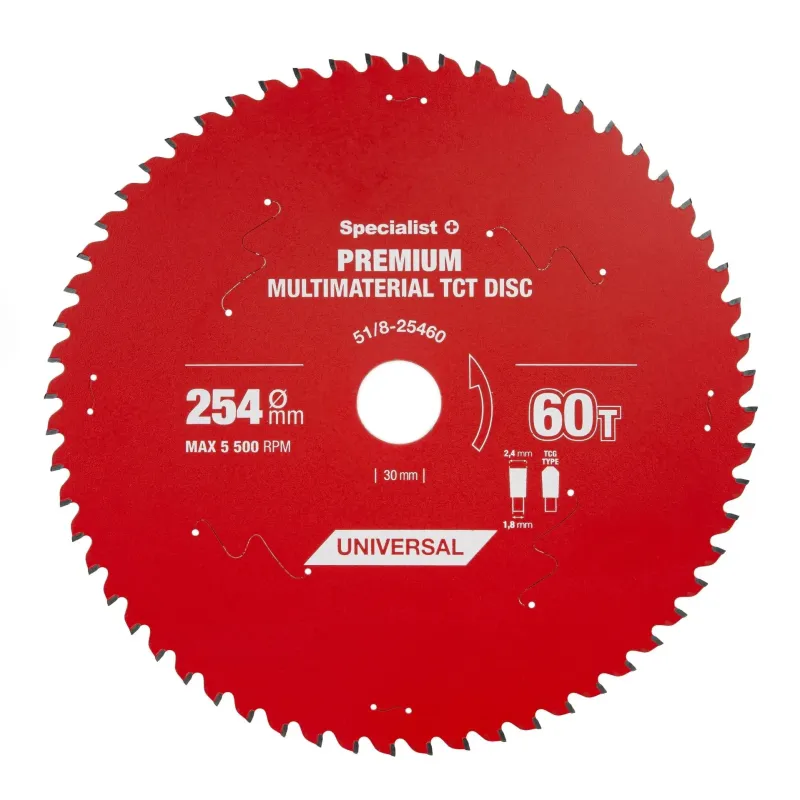 Griešanas disks 254x60Tx30mm, Multimaterial PREMIUM, SPECIALIST+