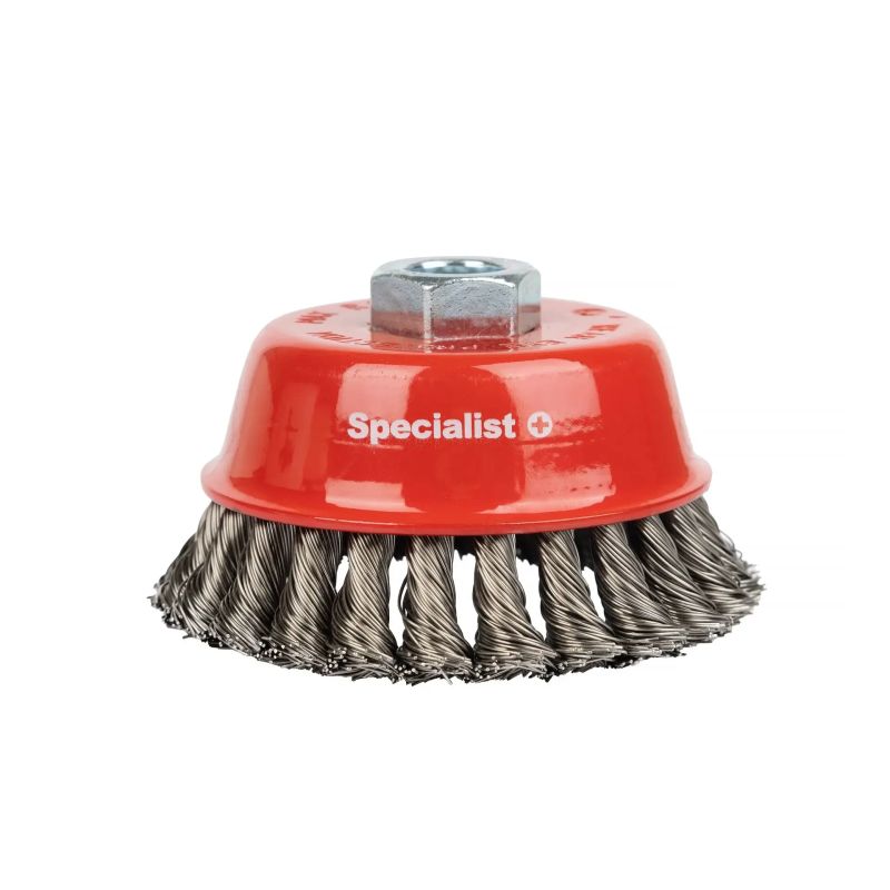 Twisted wire cup brush, 90 mm, M14, SPECIALIST+