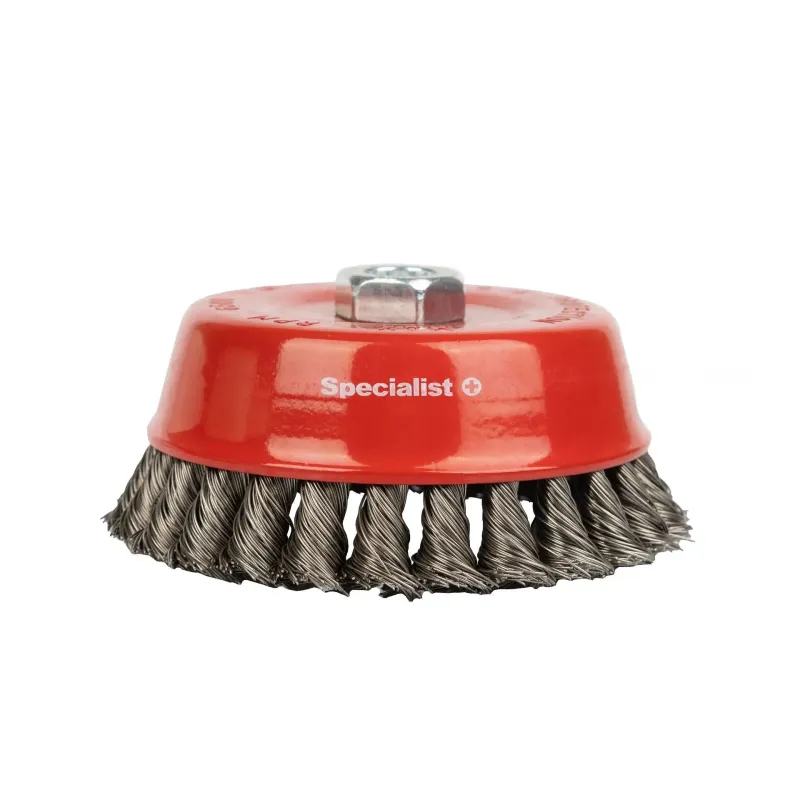 Savītās stieples kausa veida birste, 120 mm, M14, SPECIALIST+