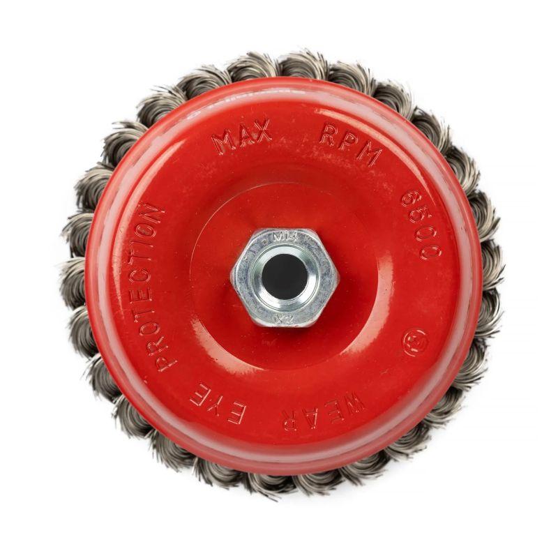 Savītās stieples kausa veida birste, 120 mm, M14, SPECIALIST+