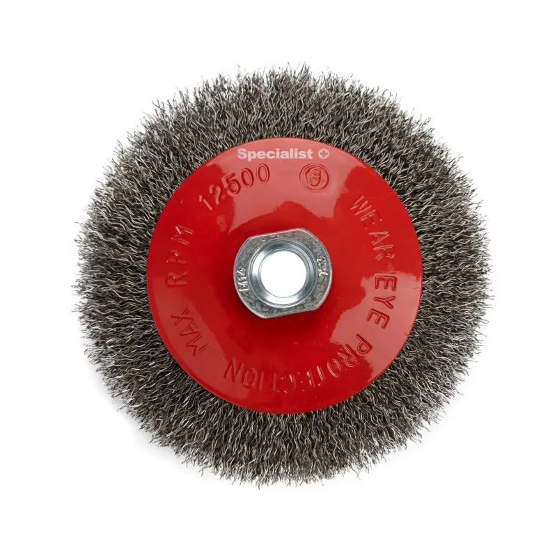 Stiepļu birstes ripa ar taisnu stiepli, 115 mm, M14, SPECIALIST+