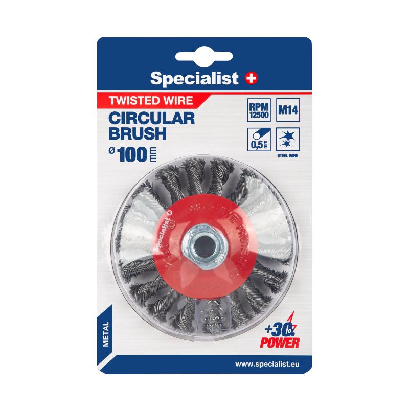 Stiepļu slīpripa ar vītņotu stiepli, 100 mm, M14, SPECIALIST +