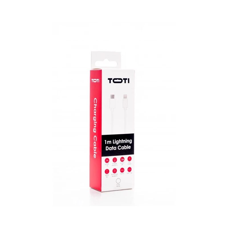 SEEK TOTI Type-C to Lightning, 1m PVC Data Cable 2A ,non-MFI,, White