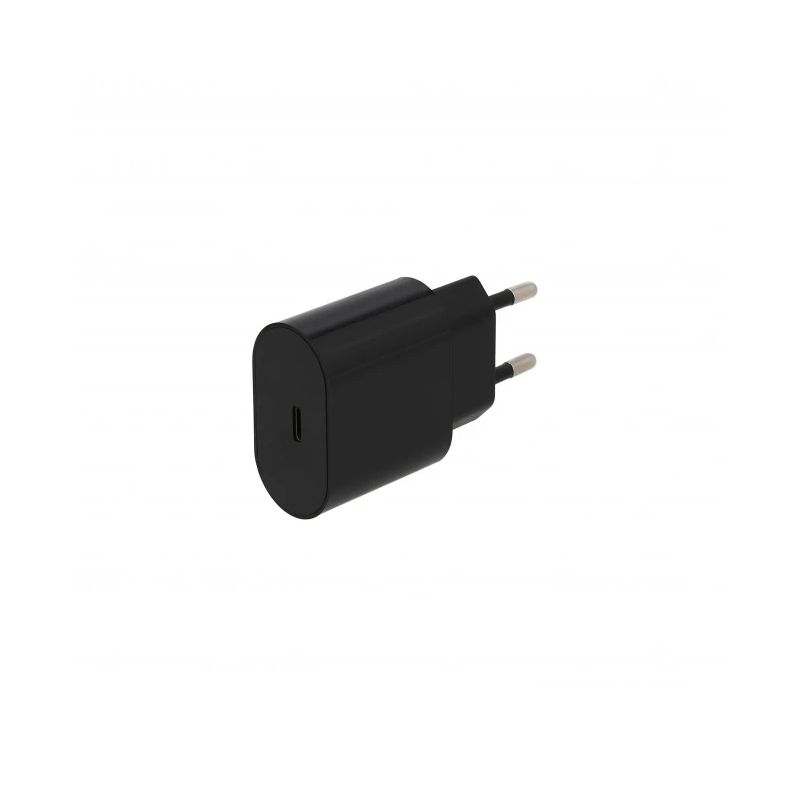 SEEK TOTI 20W Type-C PD Wall Fast Charger with Type-C to Type-C, 1 m PVC Data Cable 3A, Black