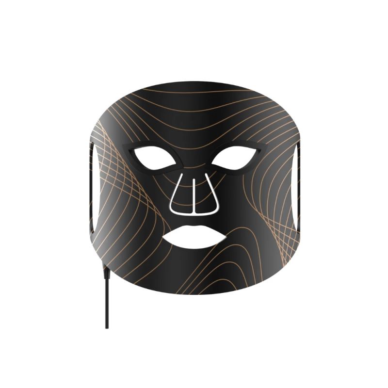 Lunni 7 colors LED and Near-Infrared Light Silicone LED Facial Mask Black