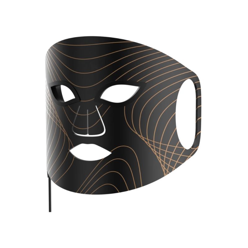 Lunni 7 colors LED and Near-Infrared Light Silicone LED Facial Mask Black