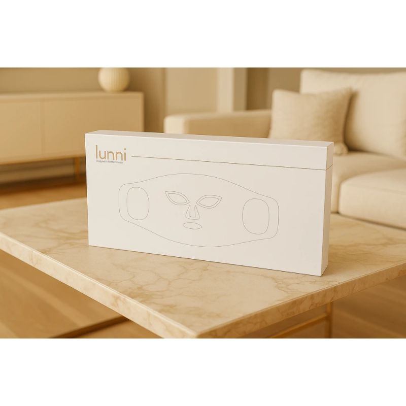 Lunni 7 colors LED and Near-Infrared Light Silicone LED Facial Mask White