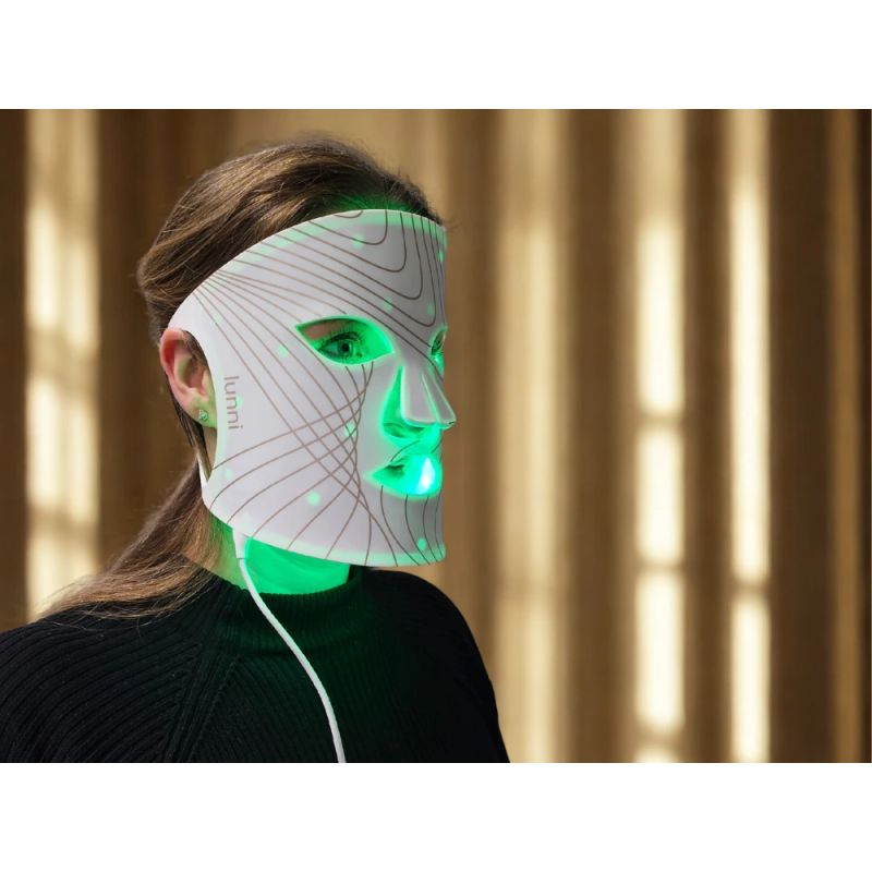 Lunni 7 colors LED and Near-Infrared Light Silicone LED Facial Mask White