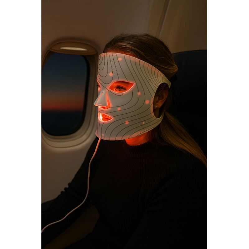 Lunni 7 colors LED and Near-Infrared Light Silicone LED Facial Mask White