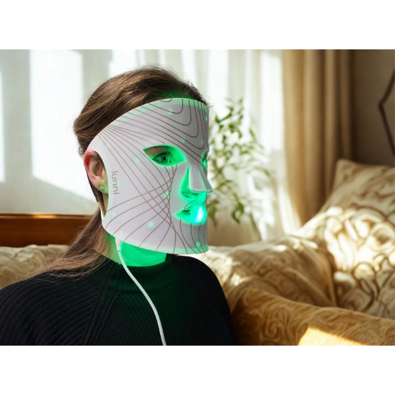 Lunni 7 colors LED and Near-Infrared Light Silicone LED Facial Mask White