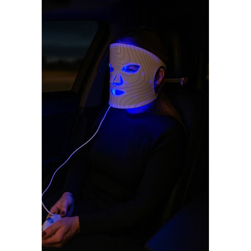 Lunni 7 colors LED and Near-Infrared Light Silicone LED Facial Mask White