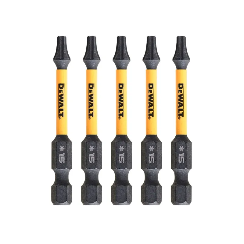 FLEXTORQ skrūvgriežu uzgaļi T15 57 mm, DeWALT, 5 gab.