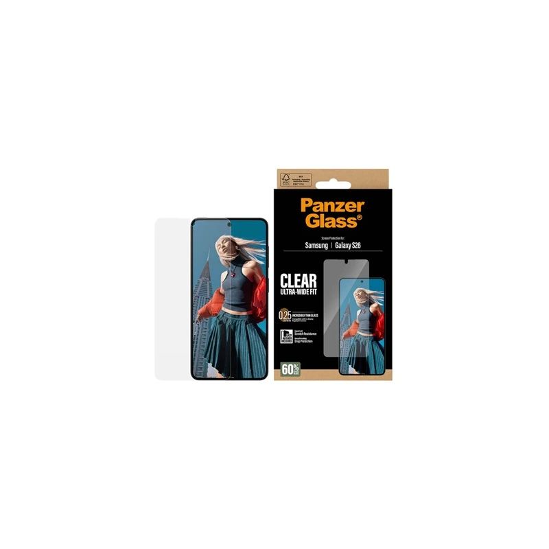 PanzerGlass Screen Protector Samsung Galaxy S26 UWF w. EasyAligner