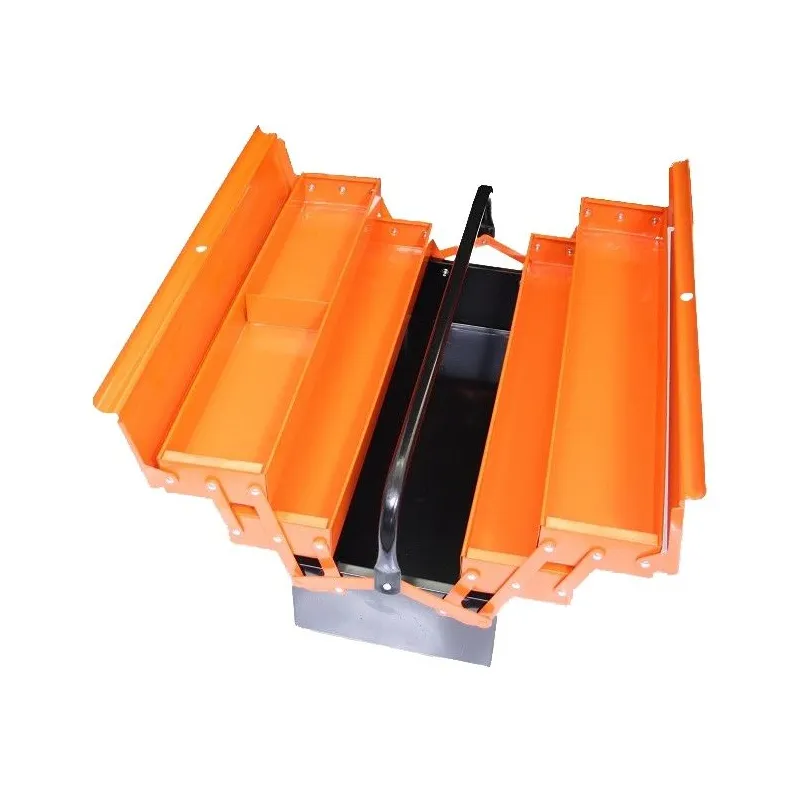 Tool box, metal, 5 compartments 430mm
