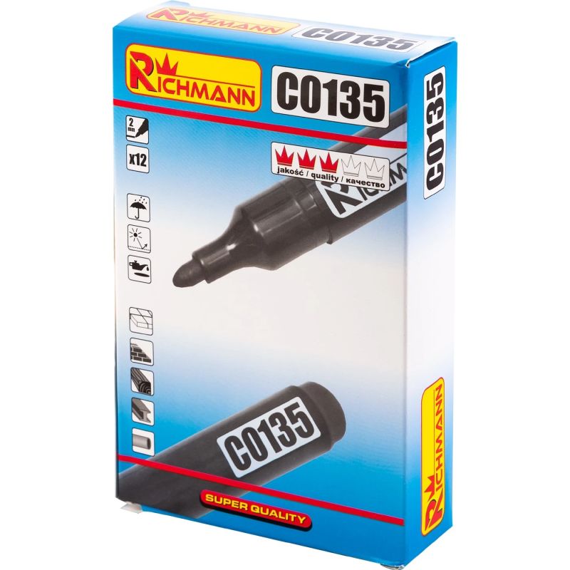 Melns marķieris, 2 mm