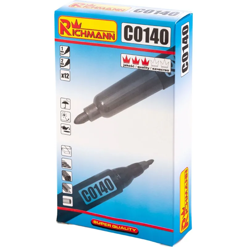 Black double-sided marker 1-2 mm