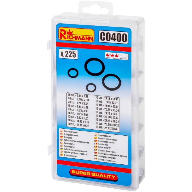 Rubber gasket kit 225 pcs