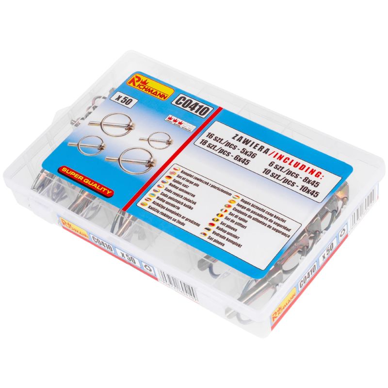 Aizbāžņu komplekts ar gredzenu 50 gab