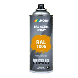 Aerosols RAL 1006 dzeltens ar spīdumu 400ml, Motip