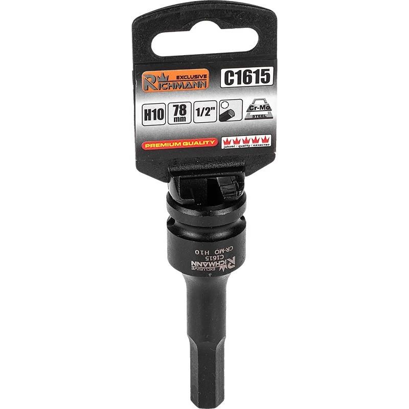 SINGLE IMPACT HEX SOCKET 1-2' H14x78MM