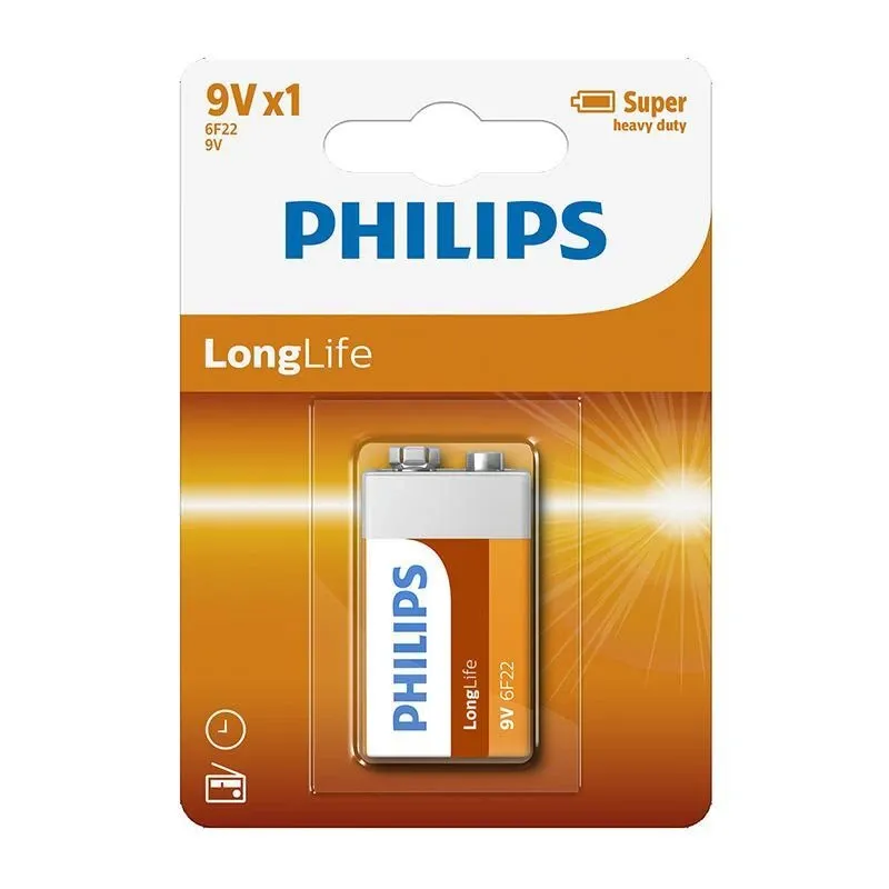 Baterija Philips 9V Longlife 1gb