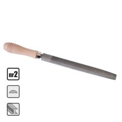 Steel file 200 mm half-round