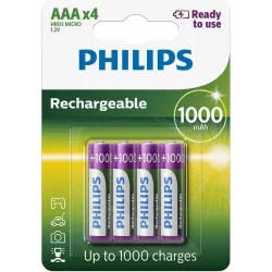 Baterija Philips AAA lādējama 4gb