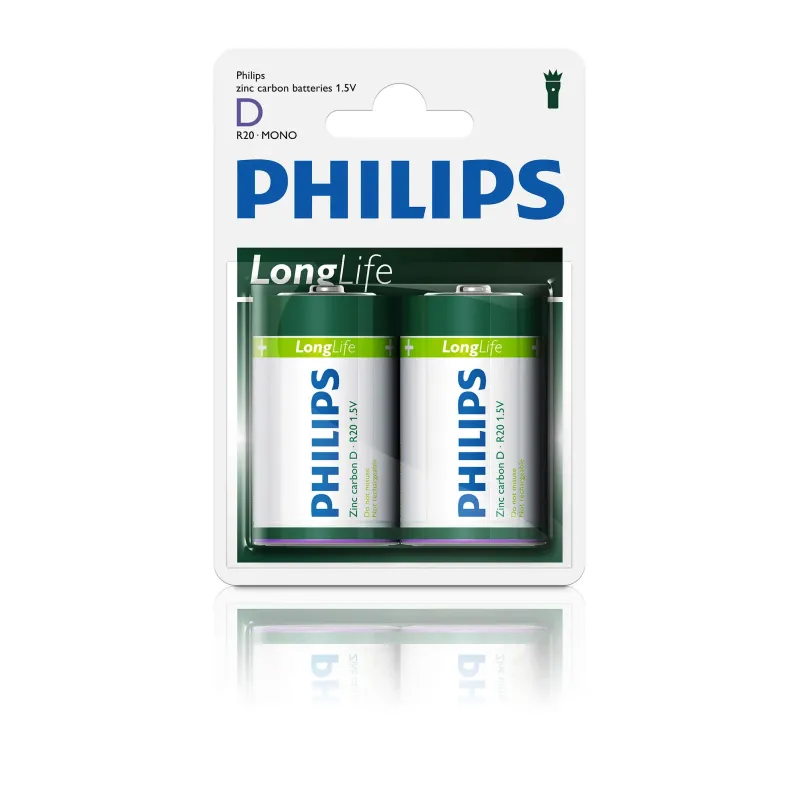 Baterija Philips D Longlife 2gb