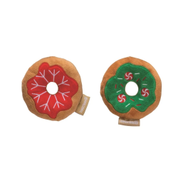 Rotaļlieta suņa christmas donuts 2gab