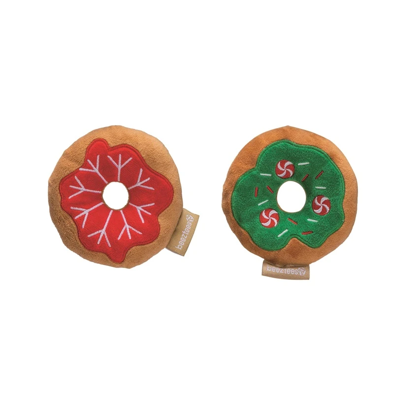 Rotaļlieta suņa christmas donuts 2gab