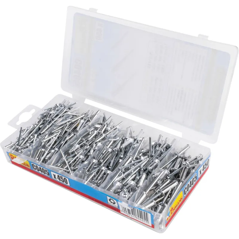 Aluminum rivet kit 450 pcs.