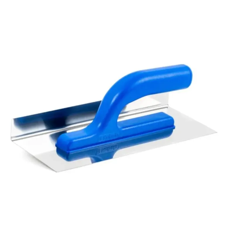 Nerūsējošā tērauda stūra špakteļlāpstiņa ar plastmasas rokturi, 100×270×30 mm. KUBALA