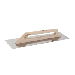 Nerūsējošā tērauda pludiņš ar koka rokturi 130x480 mm, KUBALA
