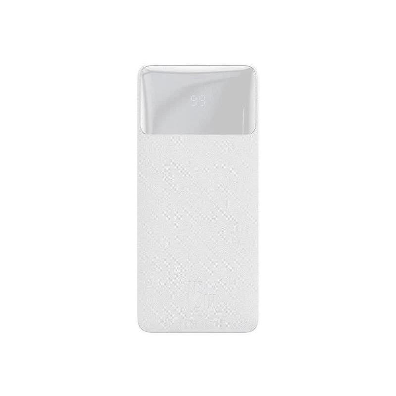 Baseus Bipow powerbank with display 10000mAh 15W ,Overseas Edition, White