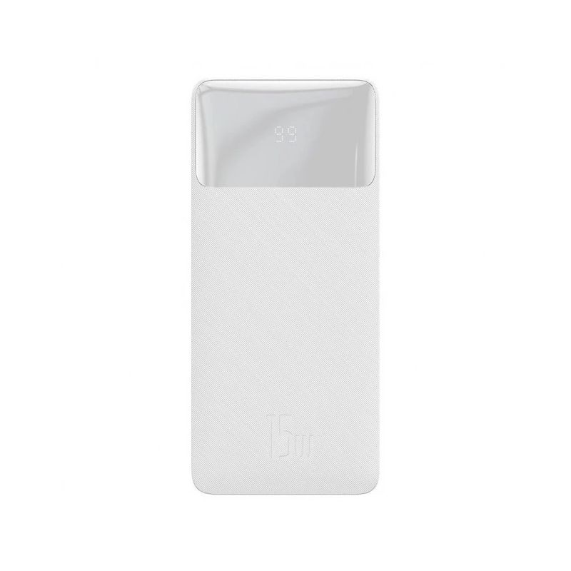 Baseus Bipow powerbank with display 10000mAh 15W ,Overseas Edition, White