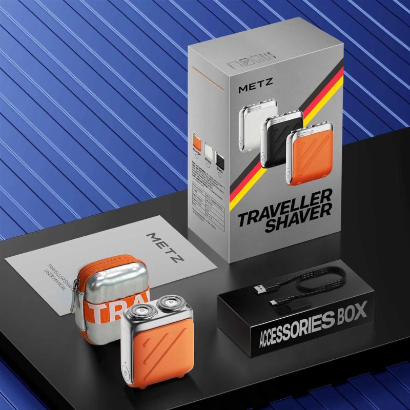 MZXZ021 Metz Traveller Shaver, White.