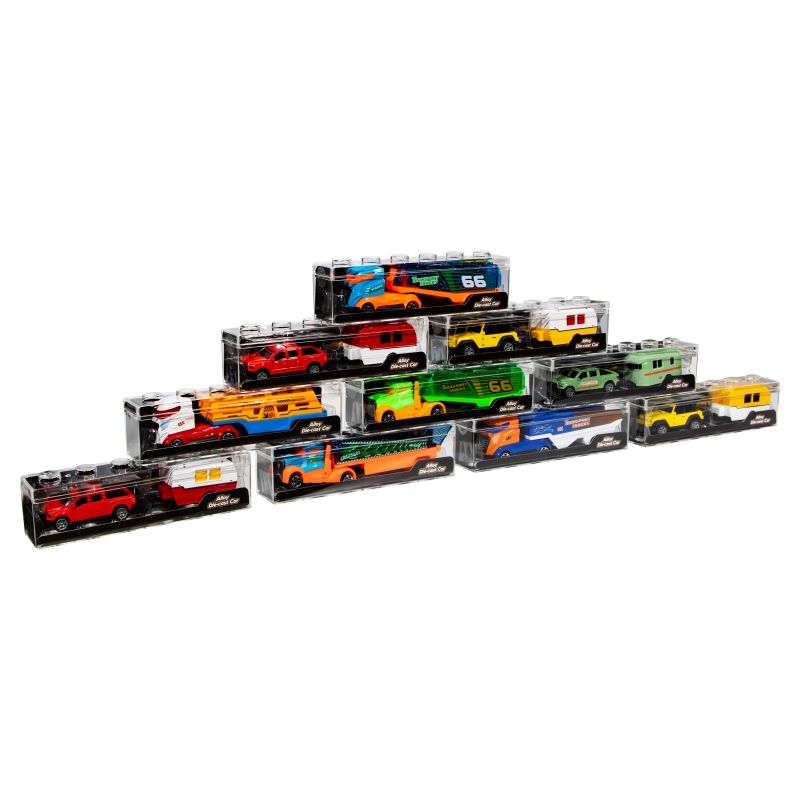 Metāla kravas automašīna ar piekabi, 20,5 cm