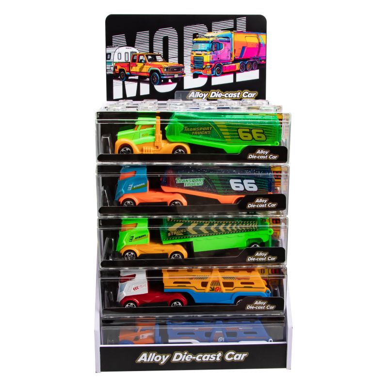 Metāla kravas automašīna ar piekabi, 20,5 cm