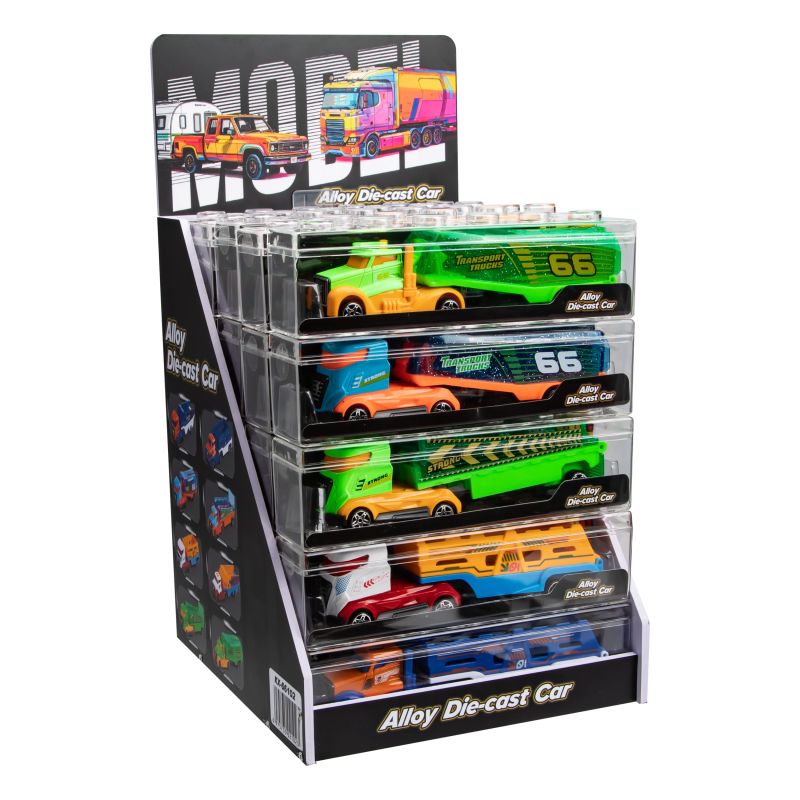 Metāla kravas automašīna ar piekabi, 20,5 cm