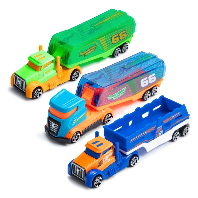 Metāla kravas automašīna ar piekabi, 20,5 cm