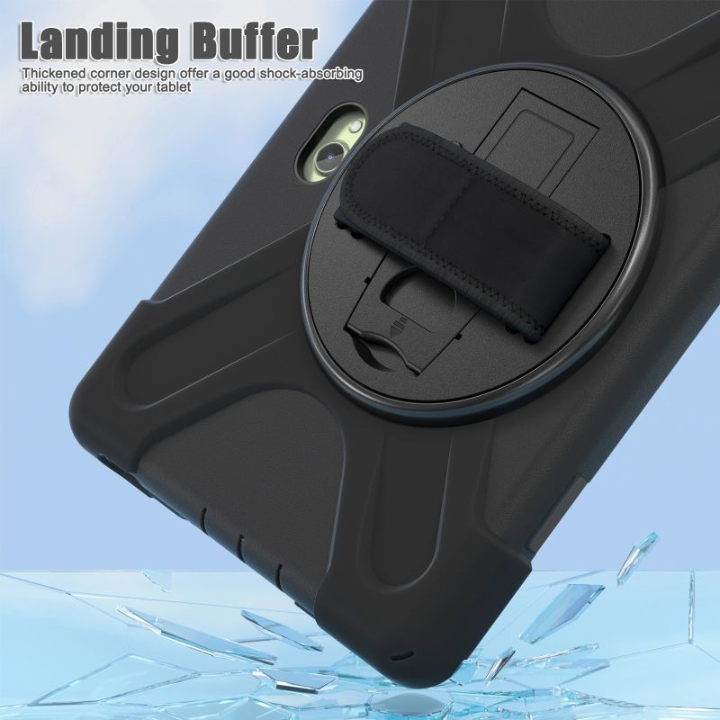 JM Rugged Case Grip for Samsung Galaxy Tab Active Pro- Active4 Pro- Active5 Pro with a strap Black