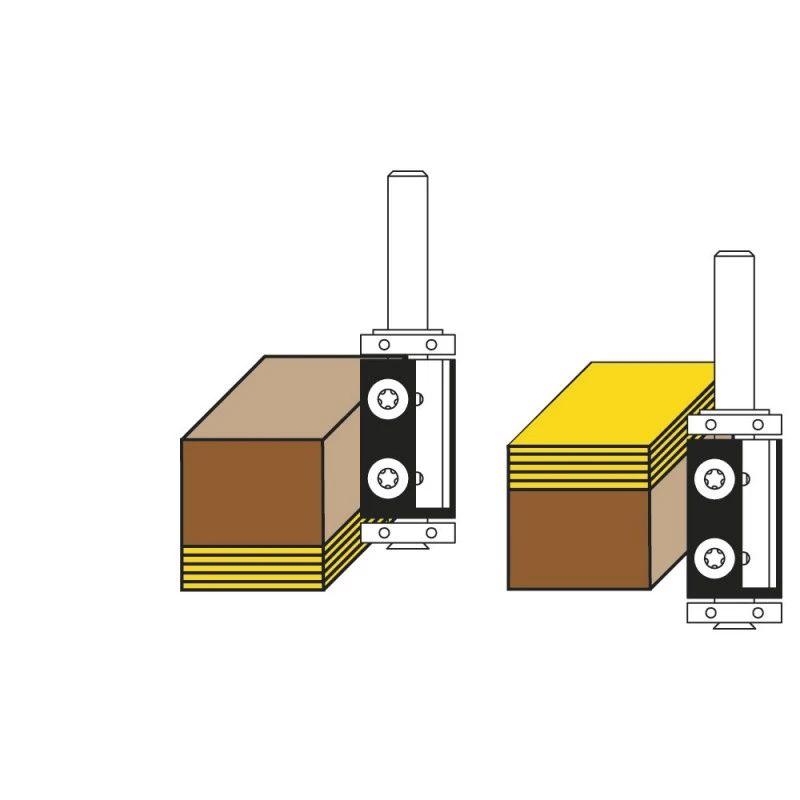 HW Kopējošā frēze ar maināmu asmeni, gultni lejā un augšā S-8 D-19x30x87 Z2