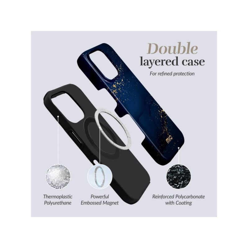 MIO Midnight Sparkle Magsafe Case Compatible for iPhone 17 Pro Max