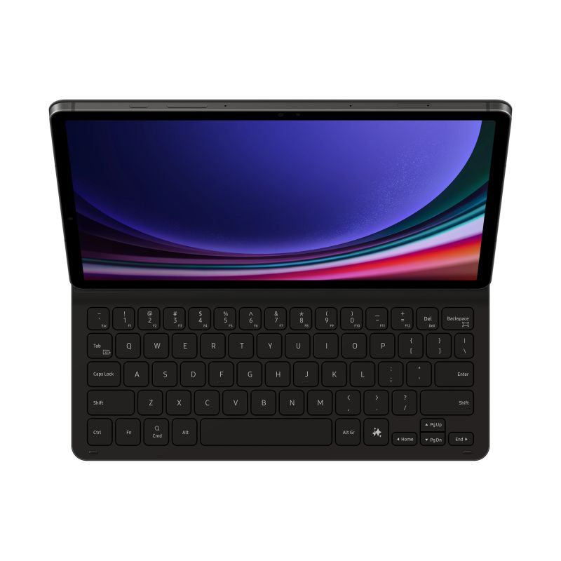 DX720UB Book Cover Keyboard Slim Samsung Galaxy Tab S9-S9 FE-S10 FE-S10 Lite, Black