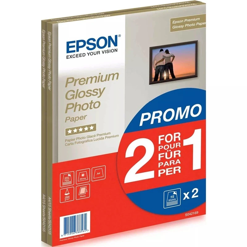 Fotopapīrs epson premium glossy 15 vien