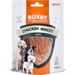 BOXBY CHICKEN WINGS 100gr - SPĀRNIŅI PIEAUGUŠIEM SUŅIEM ,100% VISTA,