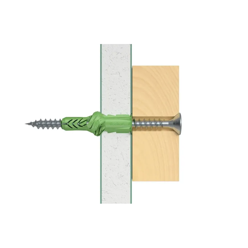 Fischer Universal plug UX Green 6 x 50 R with rim 40 pcs.
